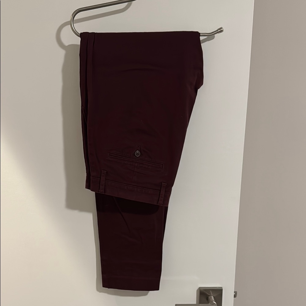 Slim Fit Maroon Chinos